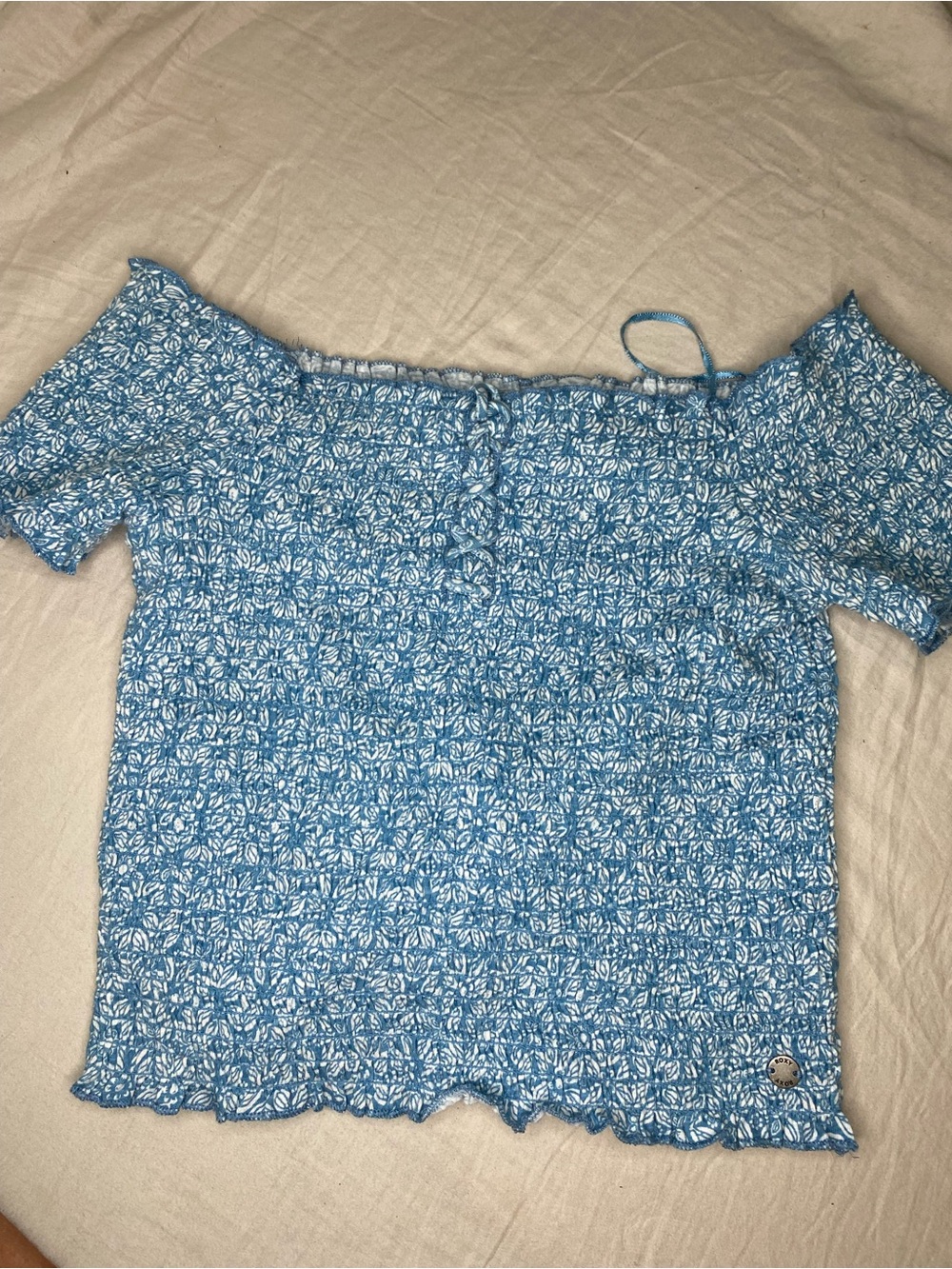 Roxy us together Smocked off the shoulder top